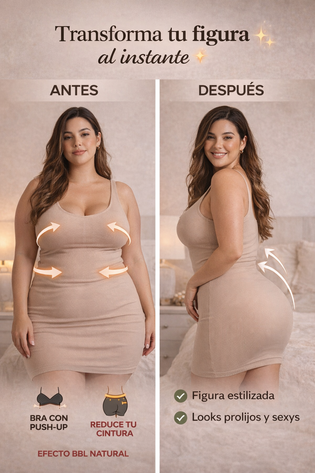 Body modelador viral de tiktok 3x1