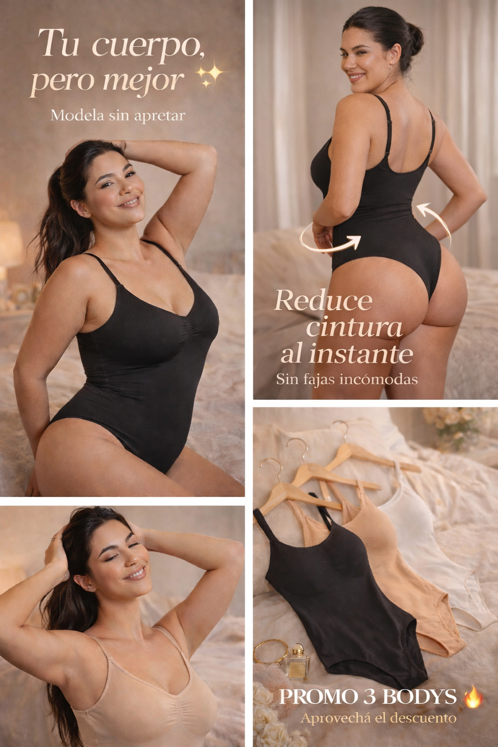 Body modelador viral de tiktok 3x1